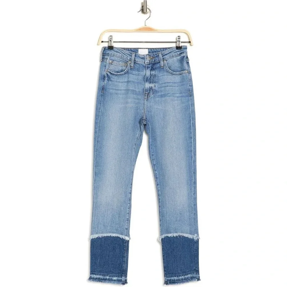 Jonathan Simkhai Womens  River Cayucas High-Rise Straight Jean, Blue